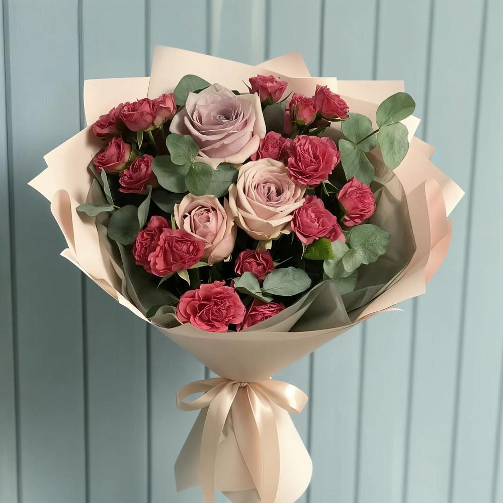 Букет цветов из: Гвоздики и Розы в Ташла