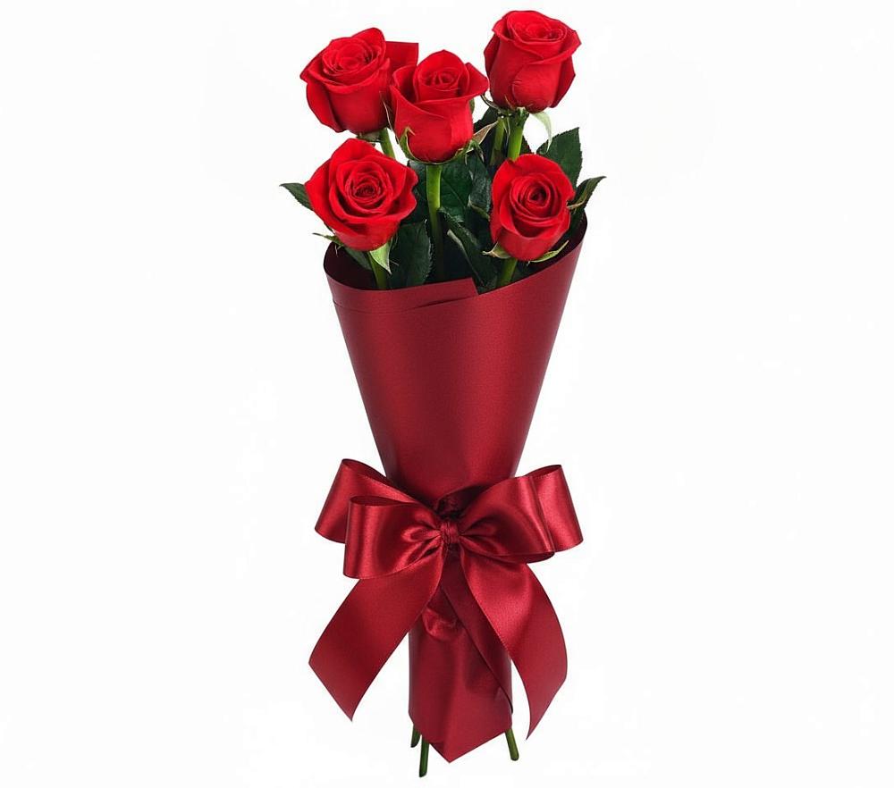 Букет 5 Красных роз Эдлесс Лав в Ташла