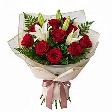 Букет цветов из:  Лилии и Розы #REPLACE_PRED# Ташла