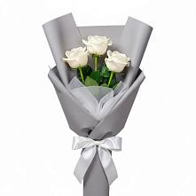 Букет 3 белые розы в Ташла