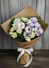 Букет цветов из:  Хризантемы и Розы в Ташла