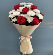 Букет цветов из:  Розы и Хризантемы в Ташла