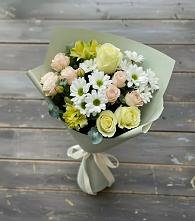 Букет цветов из:  Альстромерии, Розы и Хризантемы в Ташла