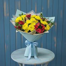 Букет цветов из:  Альстромерии и Хризантемы в Ташла